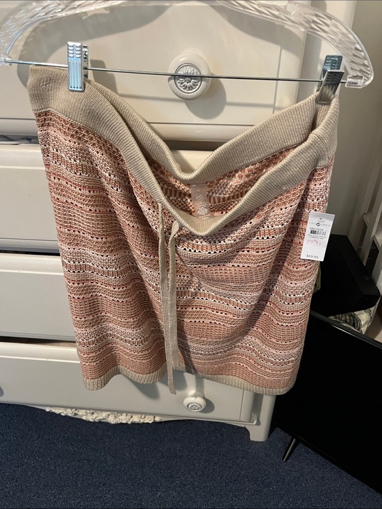 LOFT Dresses & Skirts - LOFT Pink Peach Knit Drawstring Skirt
